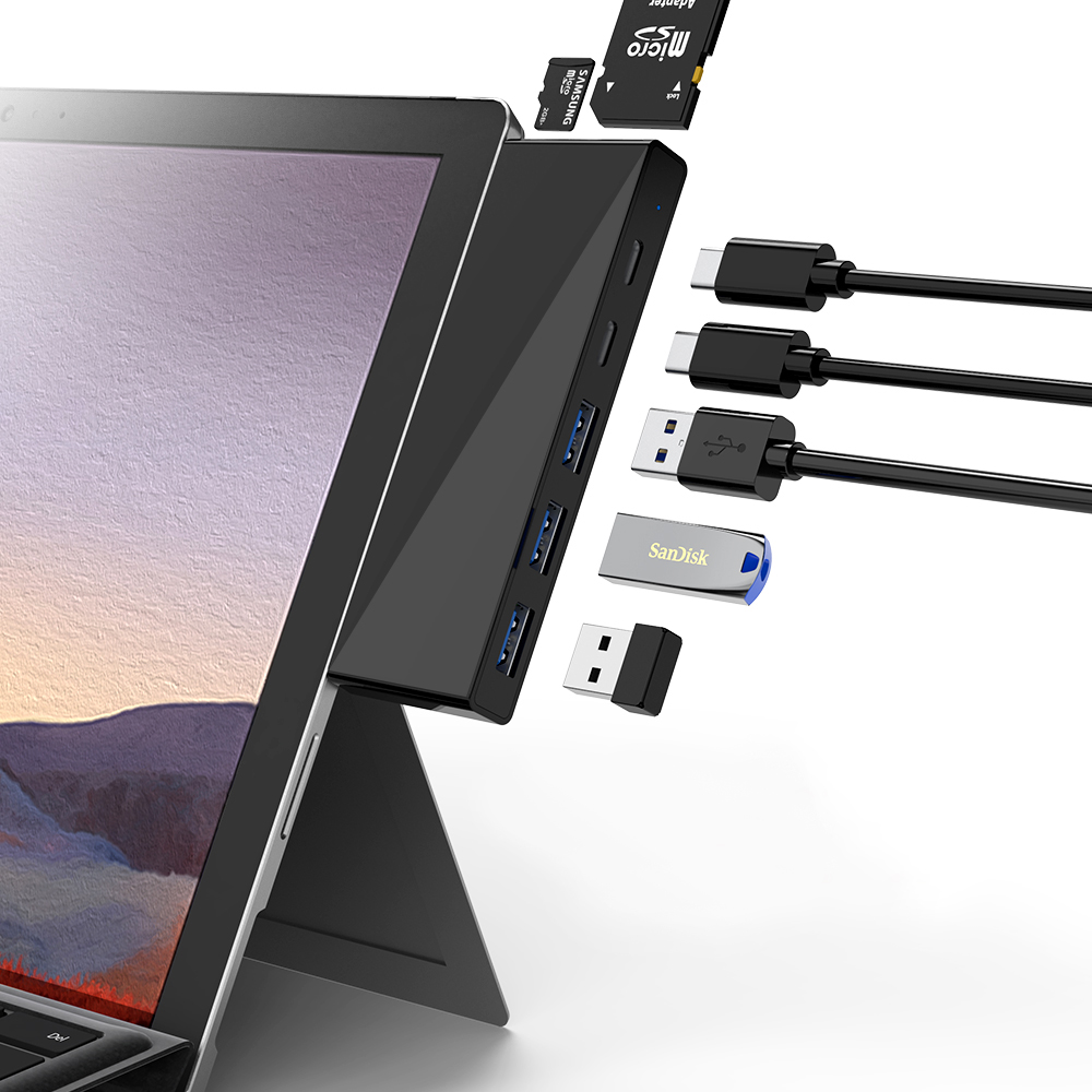 Surface Pro 11/10/9/X Hub Docking Station, adattatore hub per Surface Pro 11 con HDMI 4K Surface Pro 11/10/9/X Hub Docking Station, adattatore hub per Surface Pro 11 con HDMI 4K