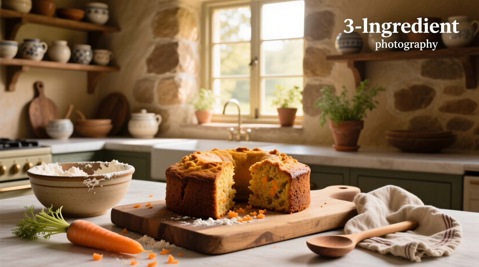 3 ingredient carrot cake recipe