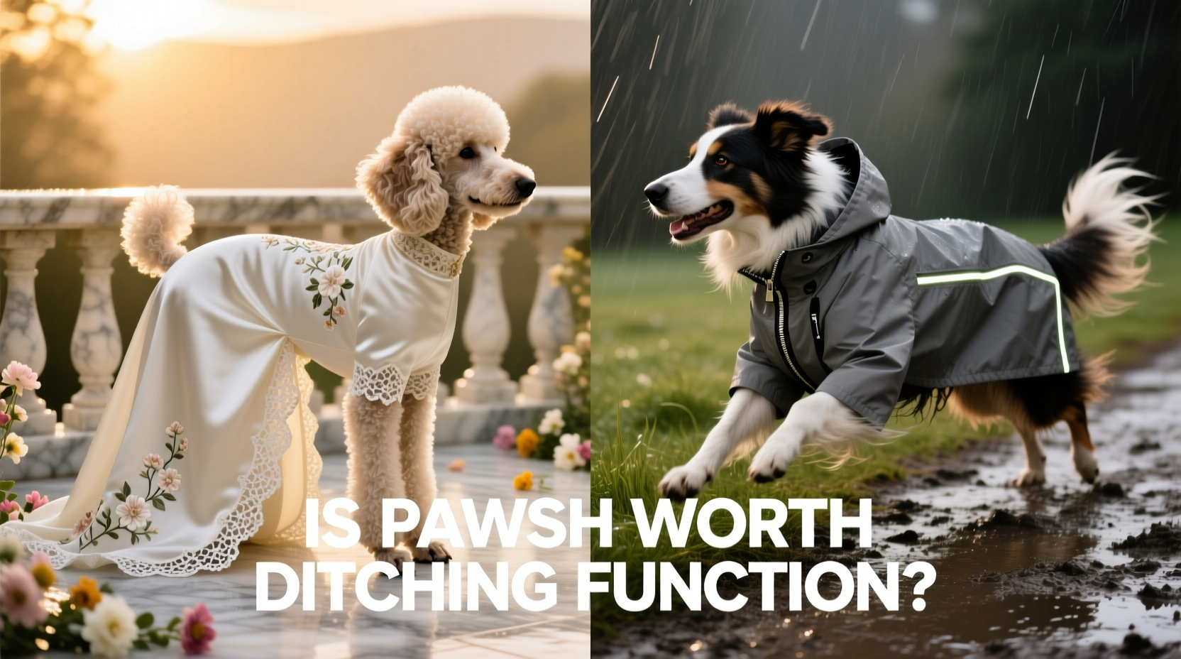 luxury dog dress vs practical dog coat is the pawsh look worth ditching function