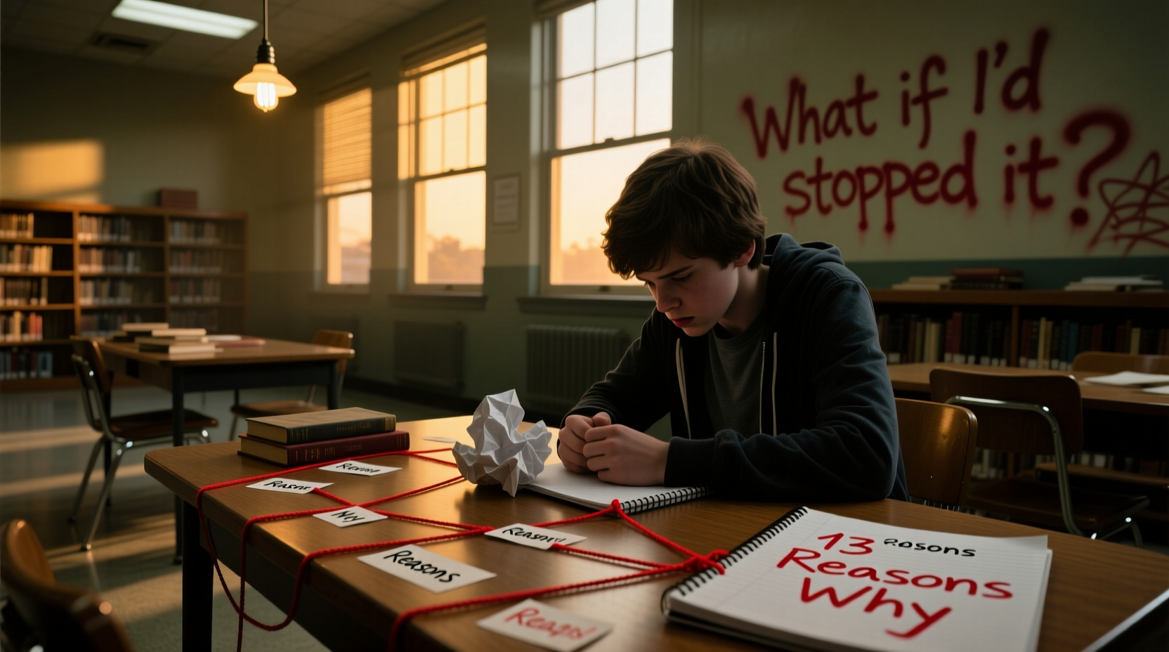 13 reasons why examining the school shooting plot episode