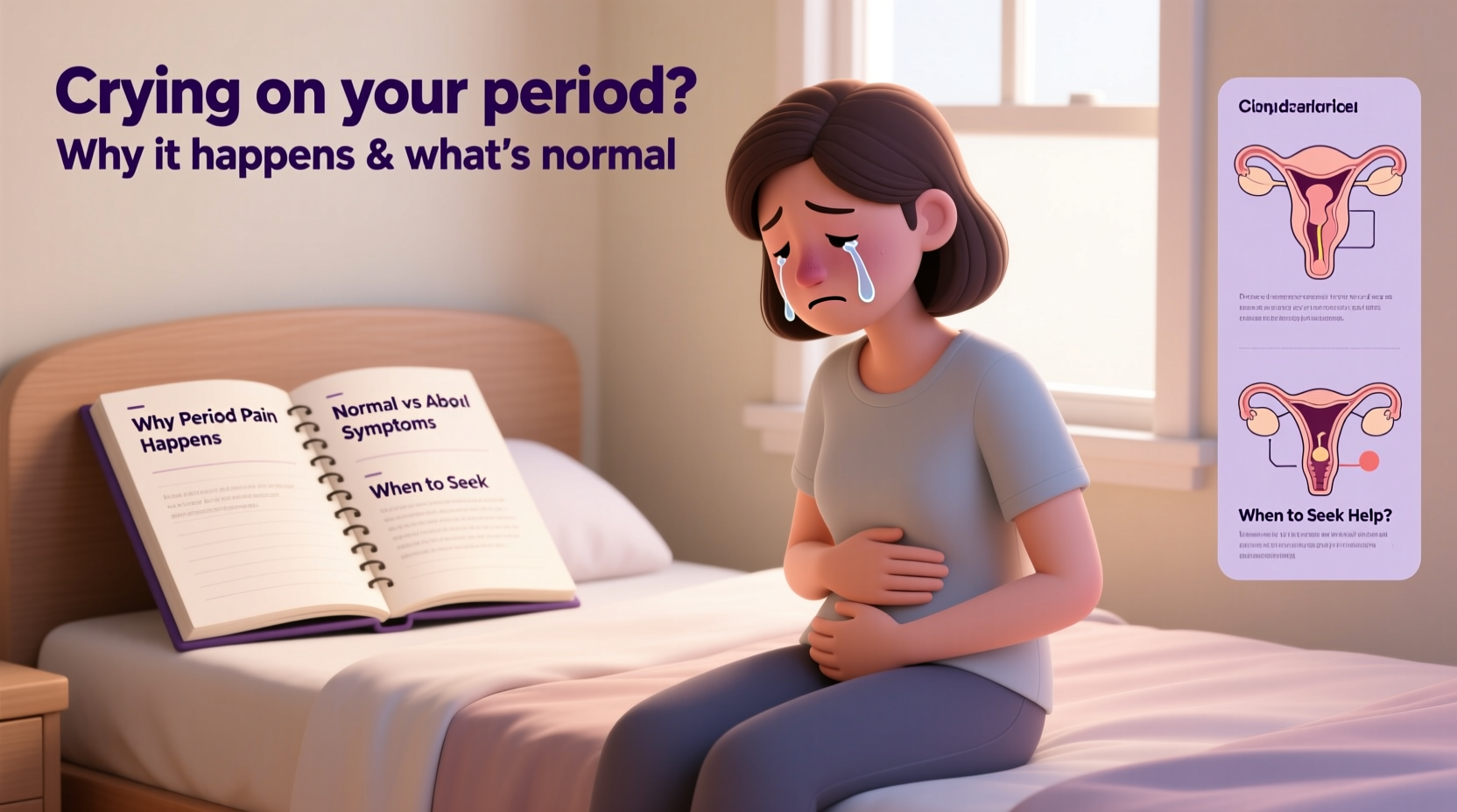 crying on your period why it happens whats normal