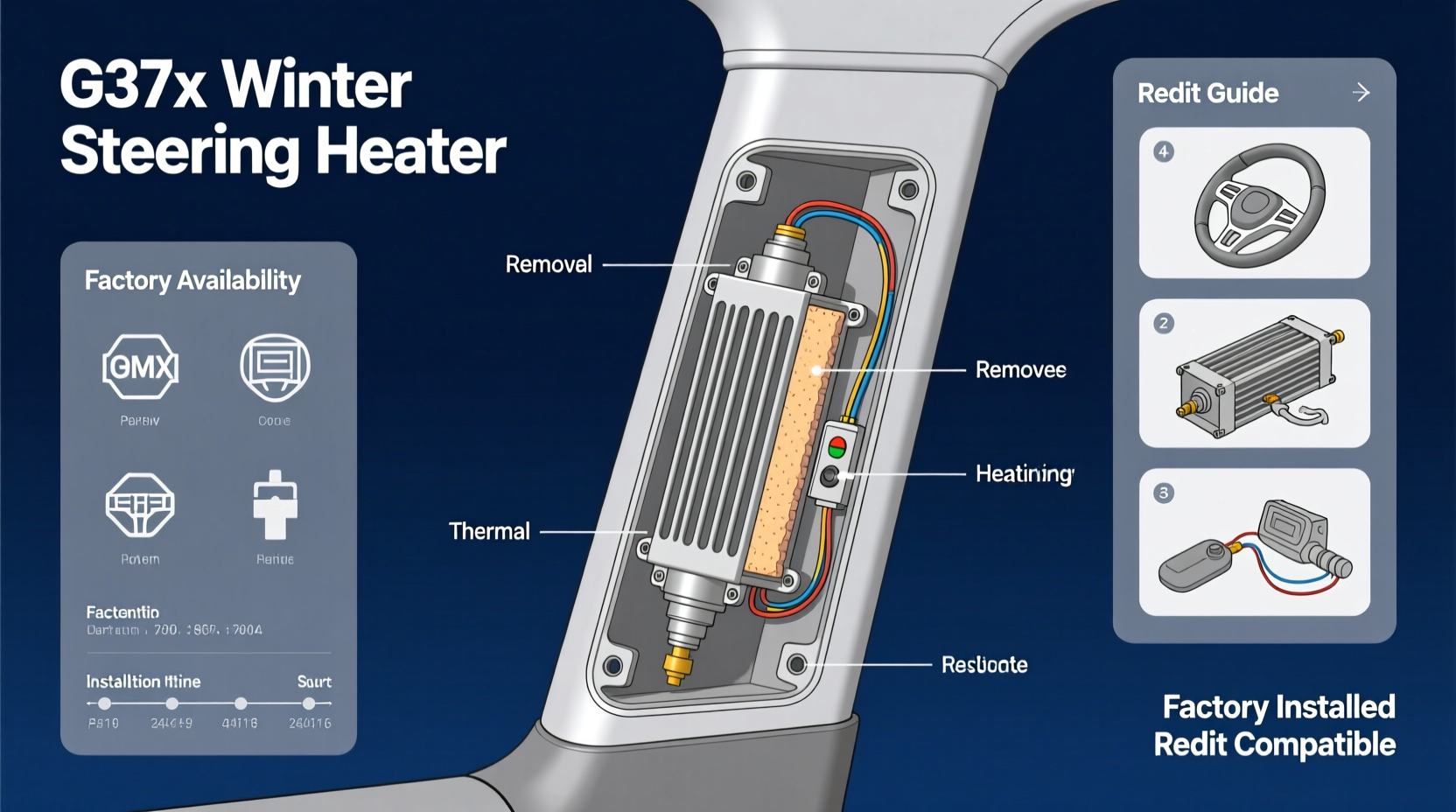 g37x winter steering heater