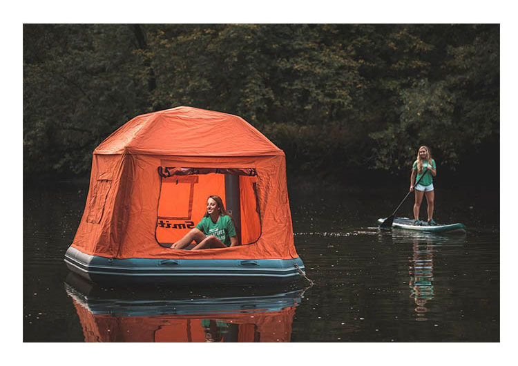 露营充气帐篷船浅滩钓鱼筏水上充气漂浮帐篷 - buy camping inflat