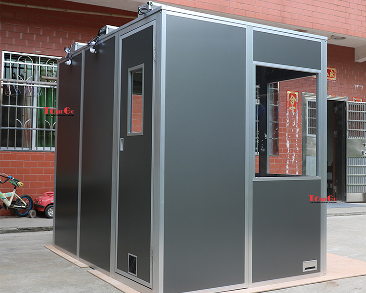 TourGo Dark Gray 3 - Person Soundprooof light-Weight Mobile Interpreter Booths