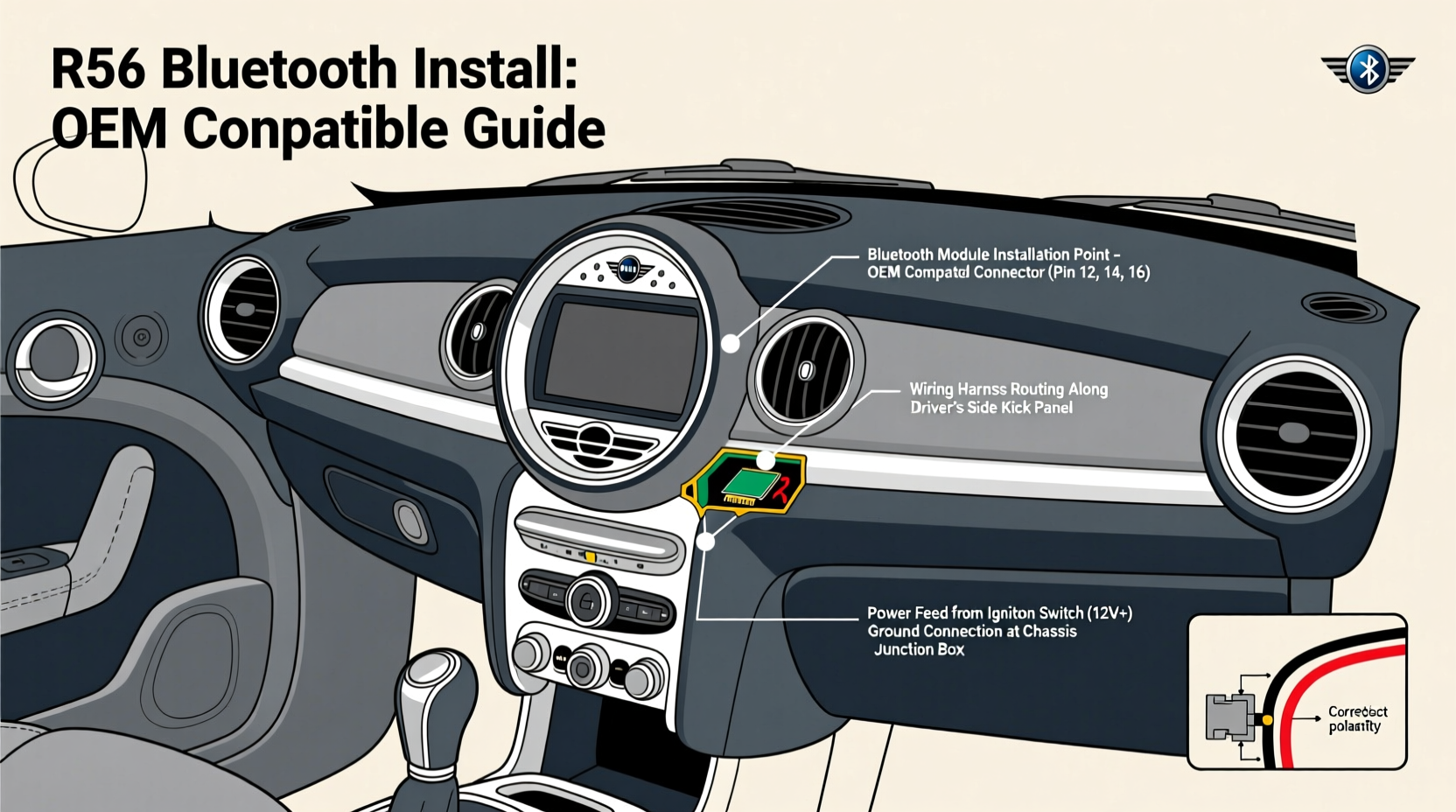r56 bluetooth install