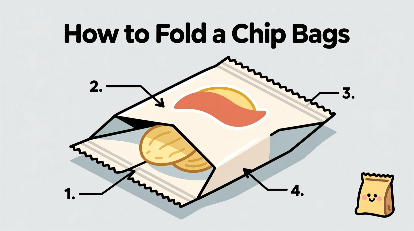 how do you fold a potato chip bag