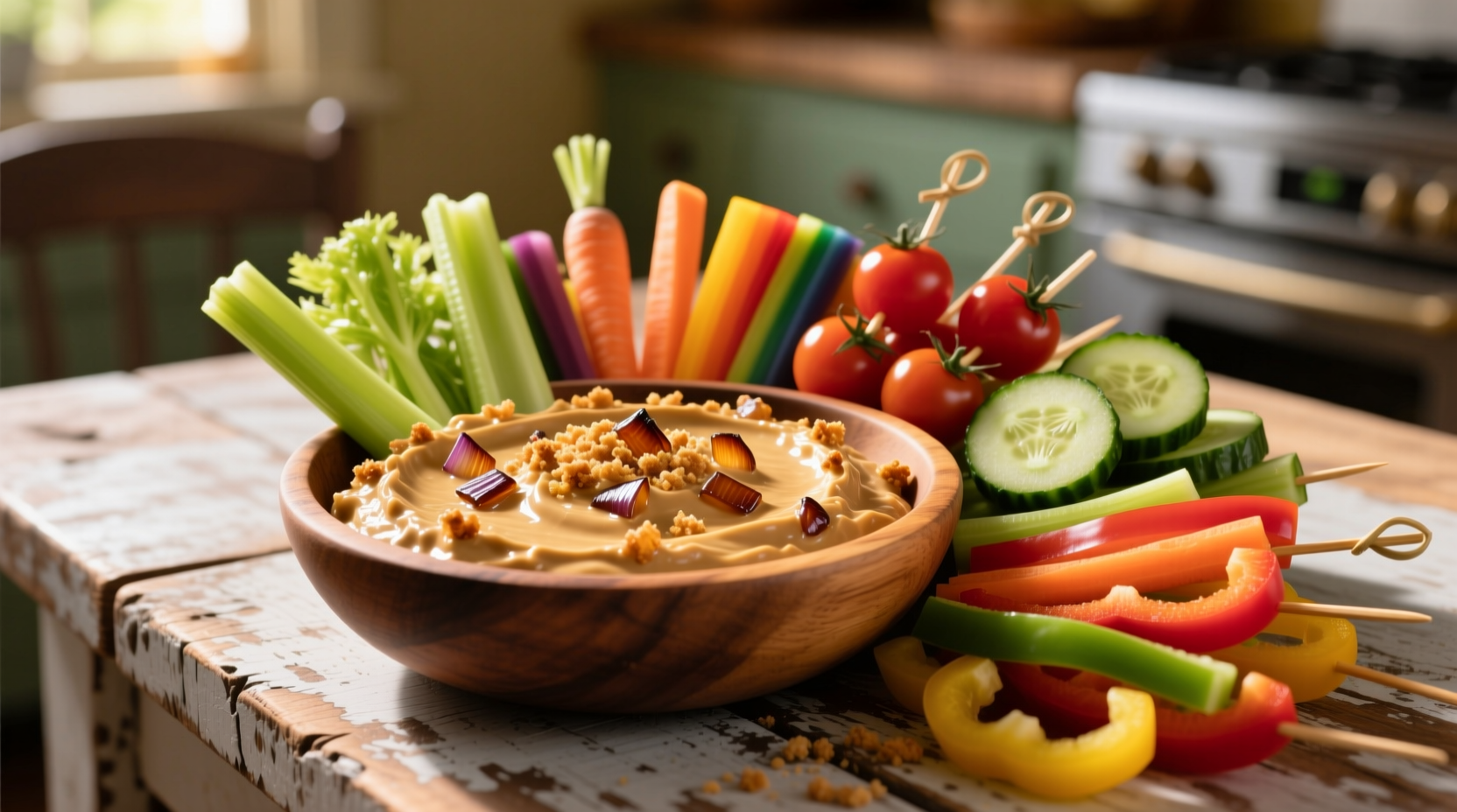 Kraft French Onion Dip with assorted vegetable dippers