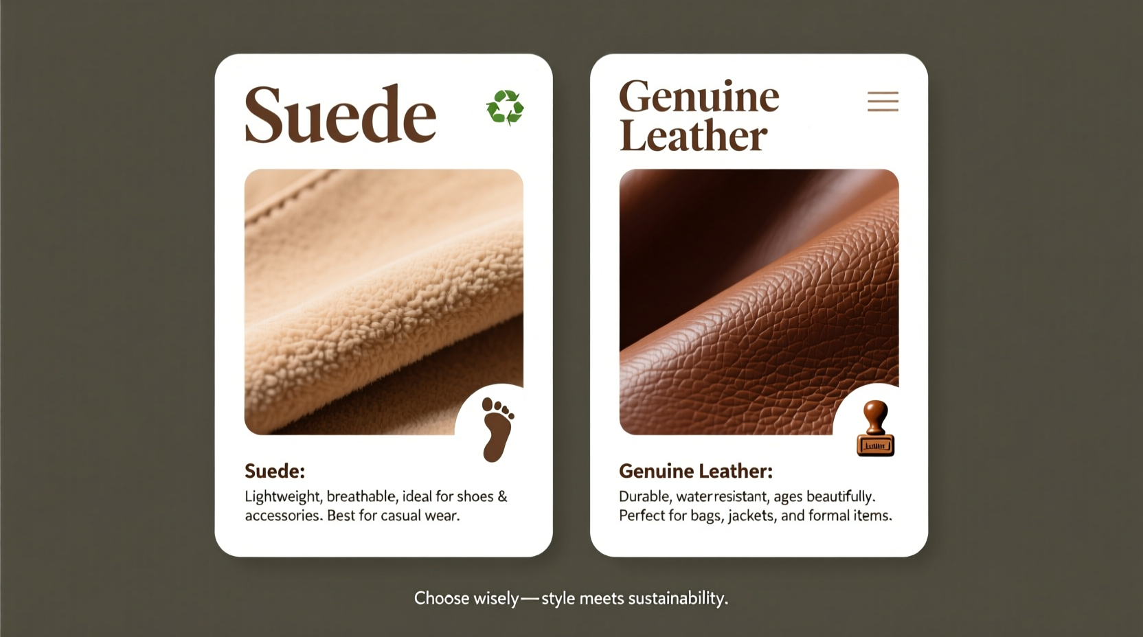 suede vs genuine leather