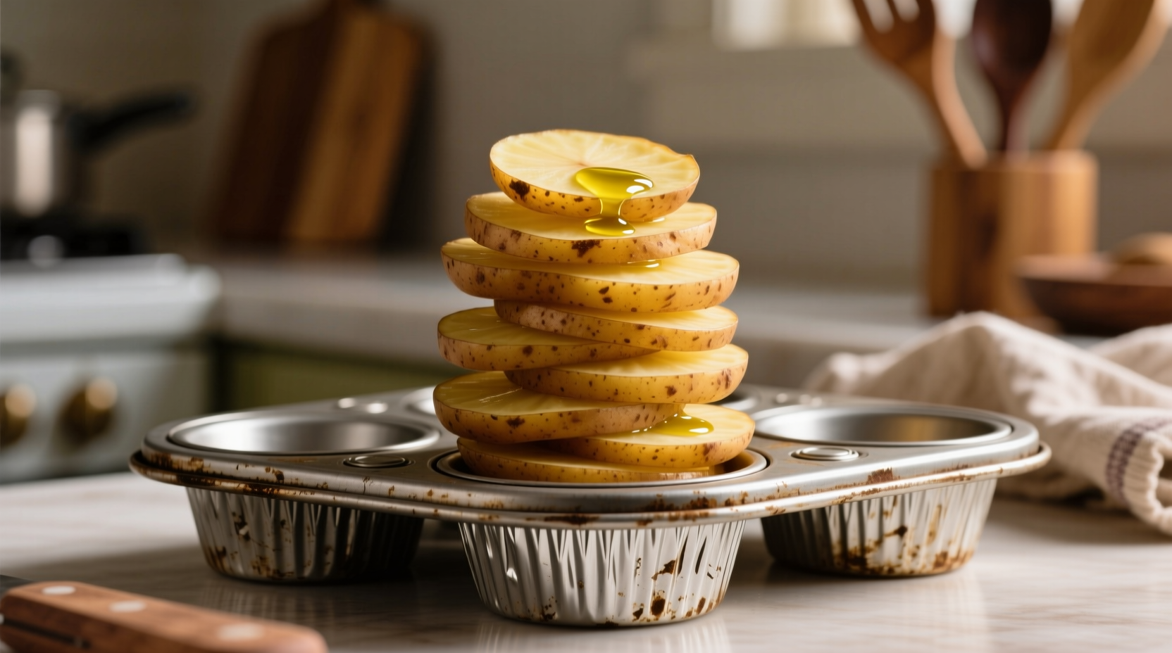 potato stacks muffin tin