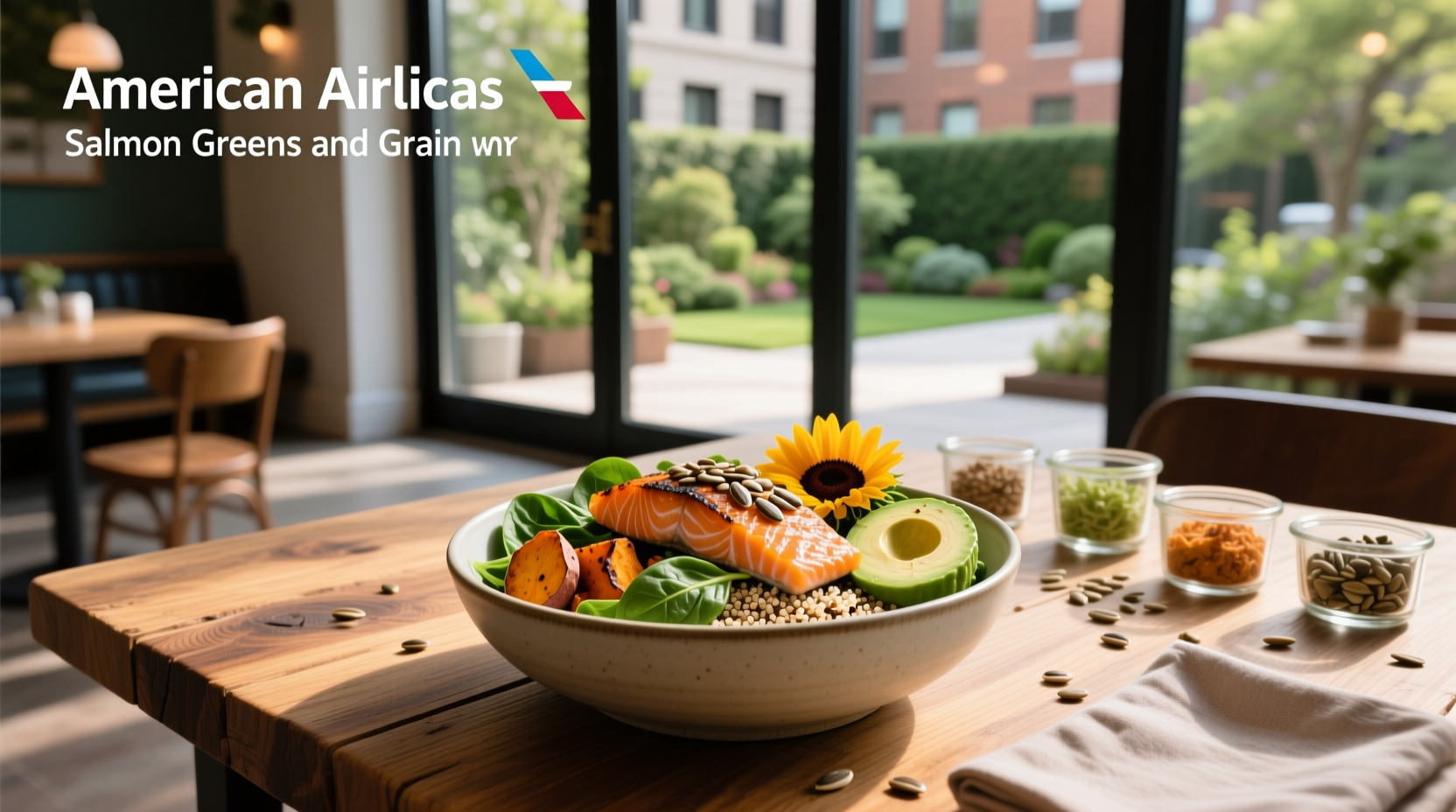 american airlines salmon bowl review