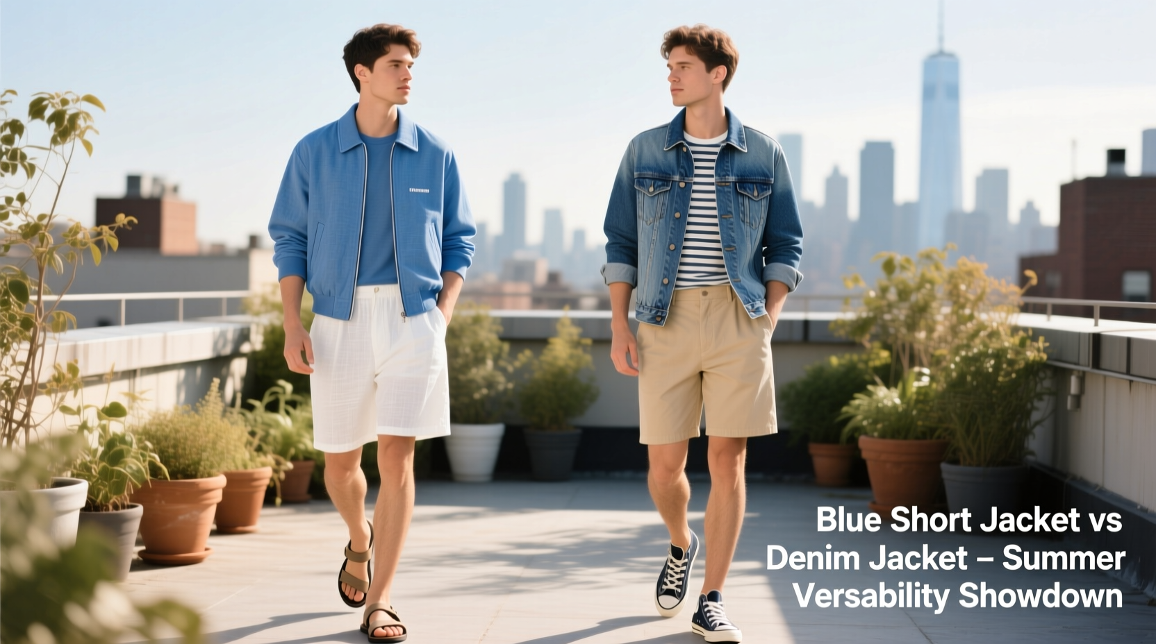 blue short jacket vs denim jacket which one is more versatile for summer