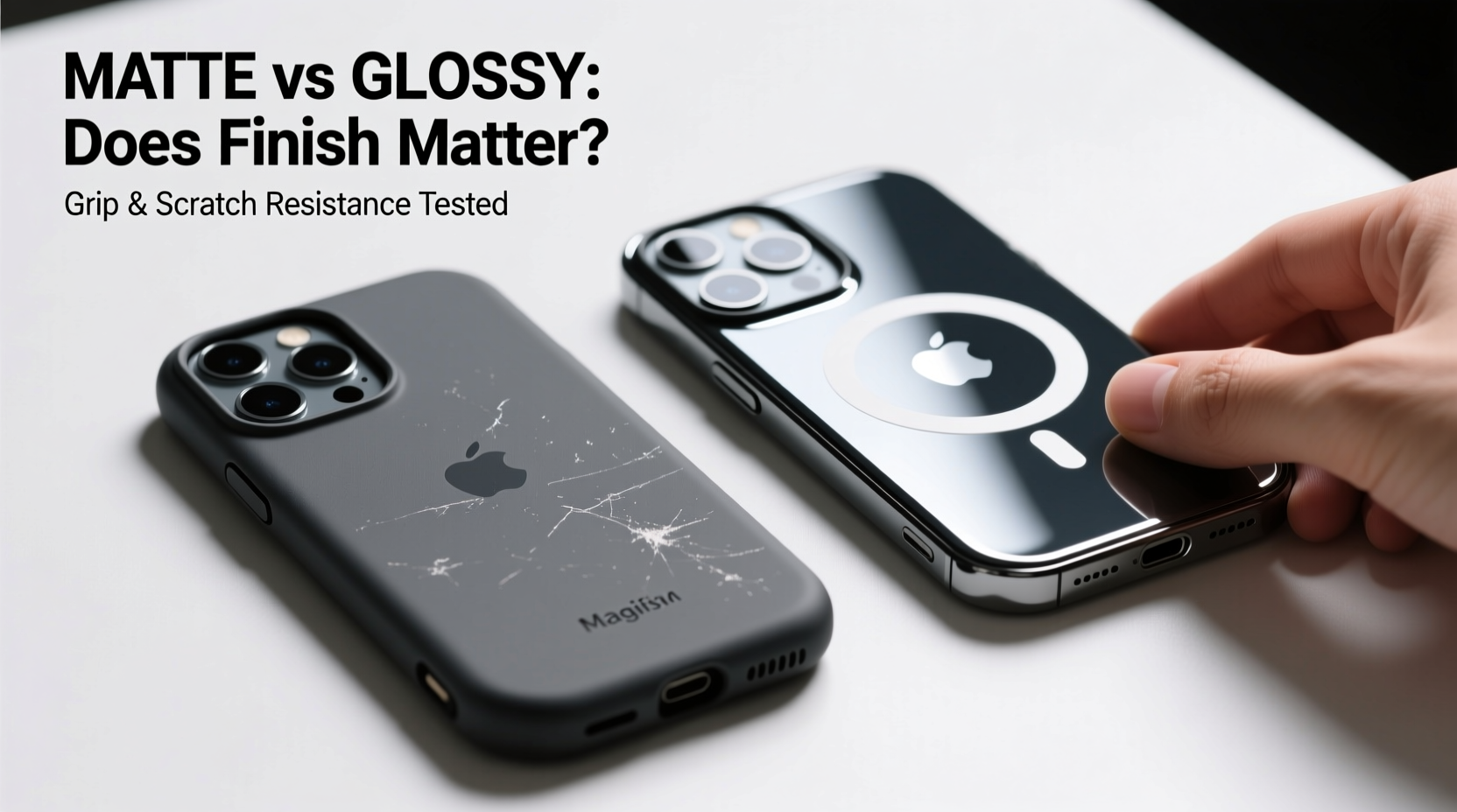 matte vs glossy magsafe case does the finish really matter for grip scratches