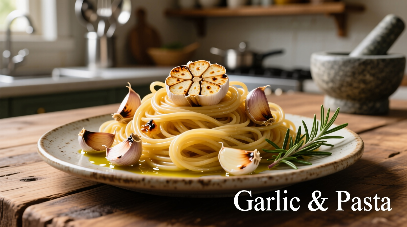 pasta and garlic