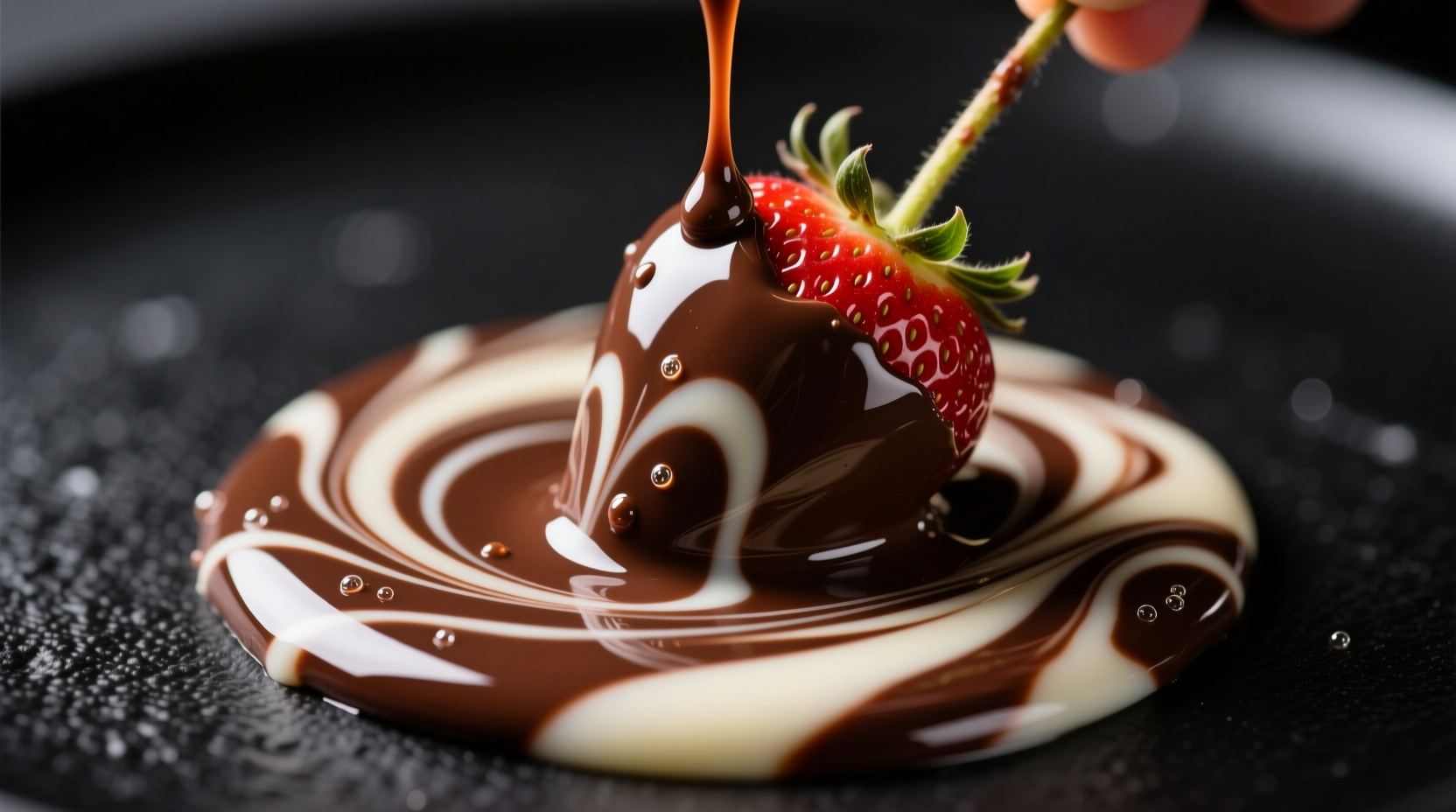 how to make marbled ganache for dipping