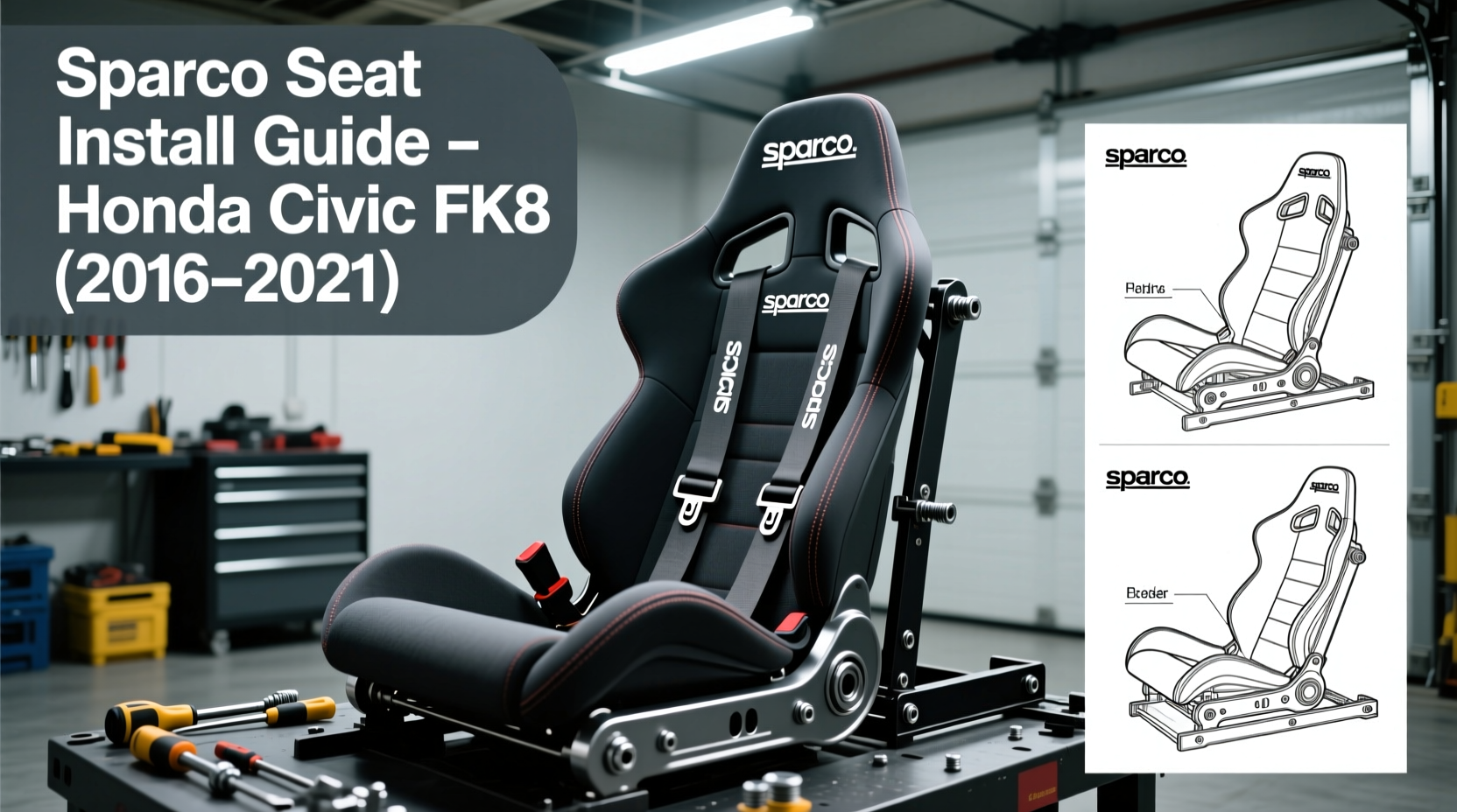 install sparco on civic fk8