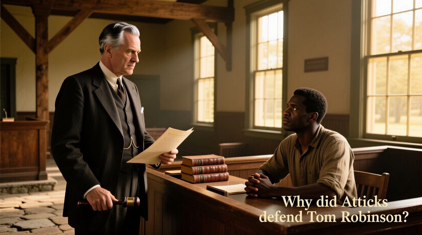 why did atticus defend tom robinson key reasons