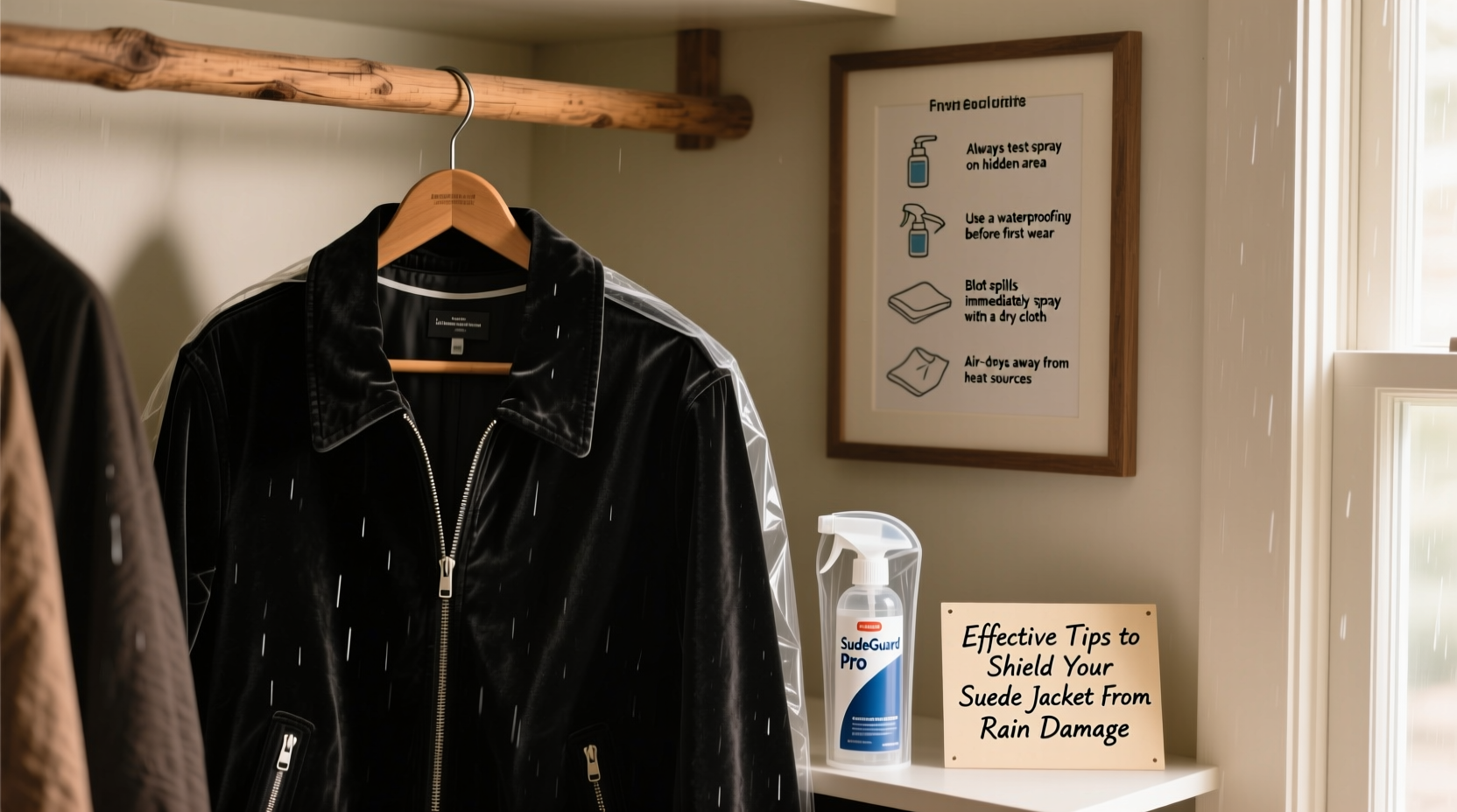effective tips to shield your suede jacket from rain damage