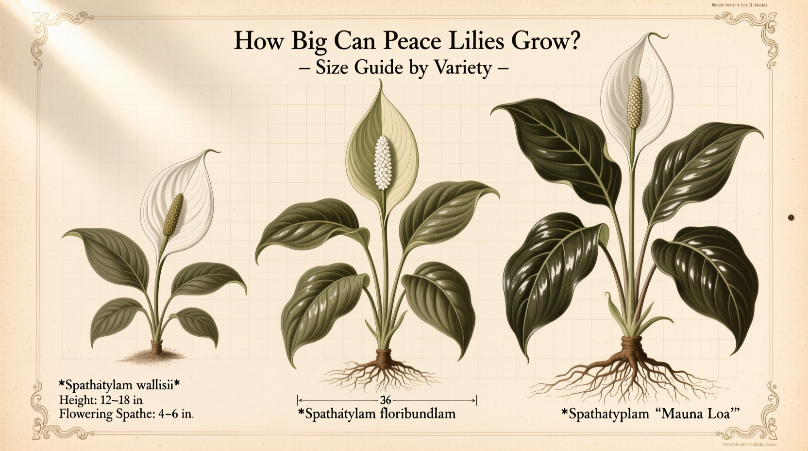 how big can peace lilies grow