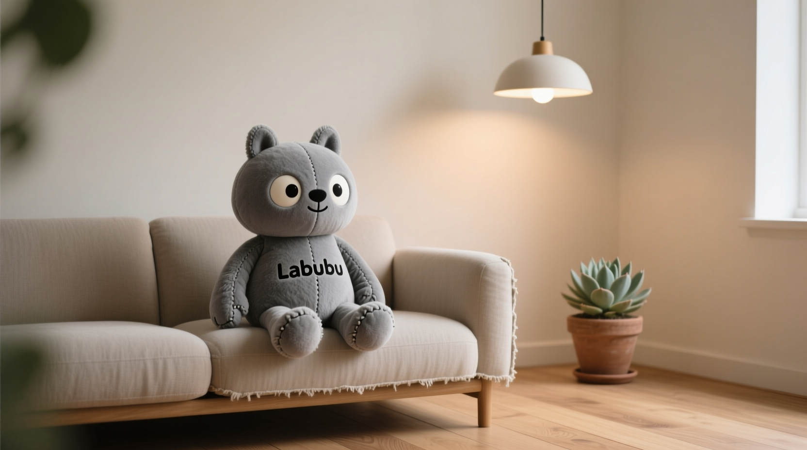 have a seat labubu grey
