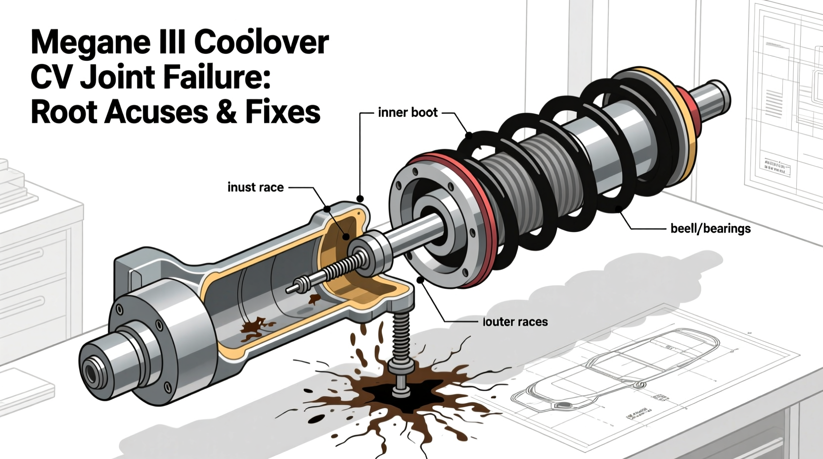 megane3 coilover cv failure reasons