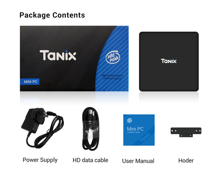 Tanix TX85 Mini PC Box, Intel Z8350, 4GB RAM, 64GB Storage, Dual
