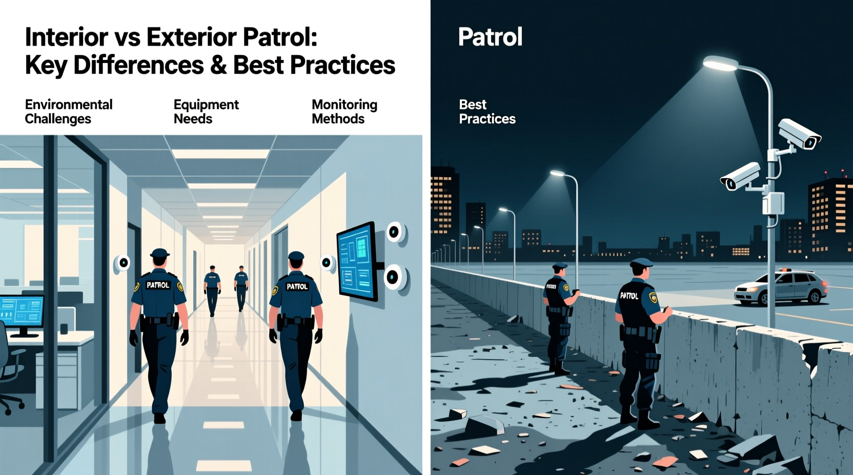 Interior vs Exterior Patrol: Key Differences & Best Practices