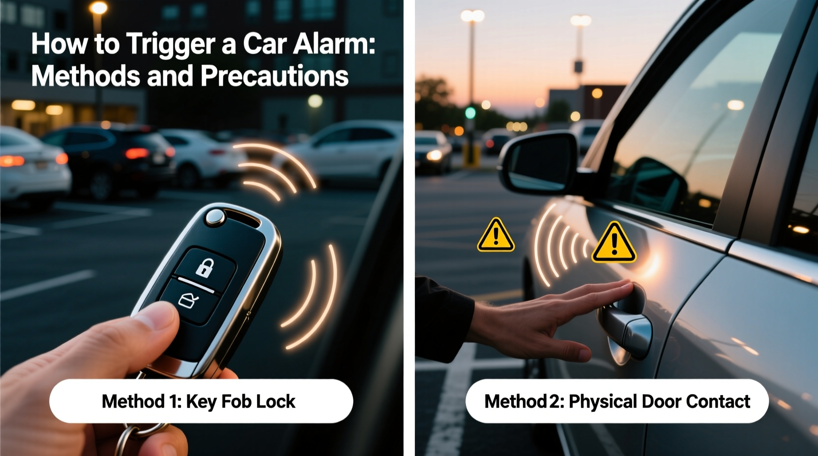 how do you make a car alarm go off