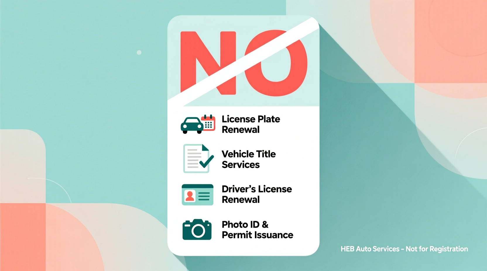 does heb do car registration