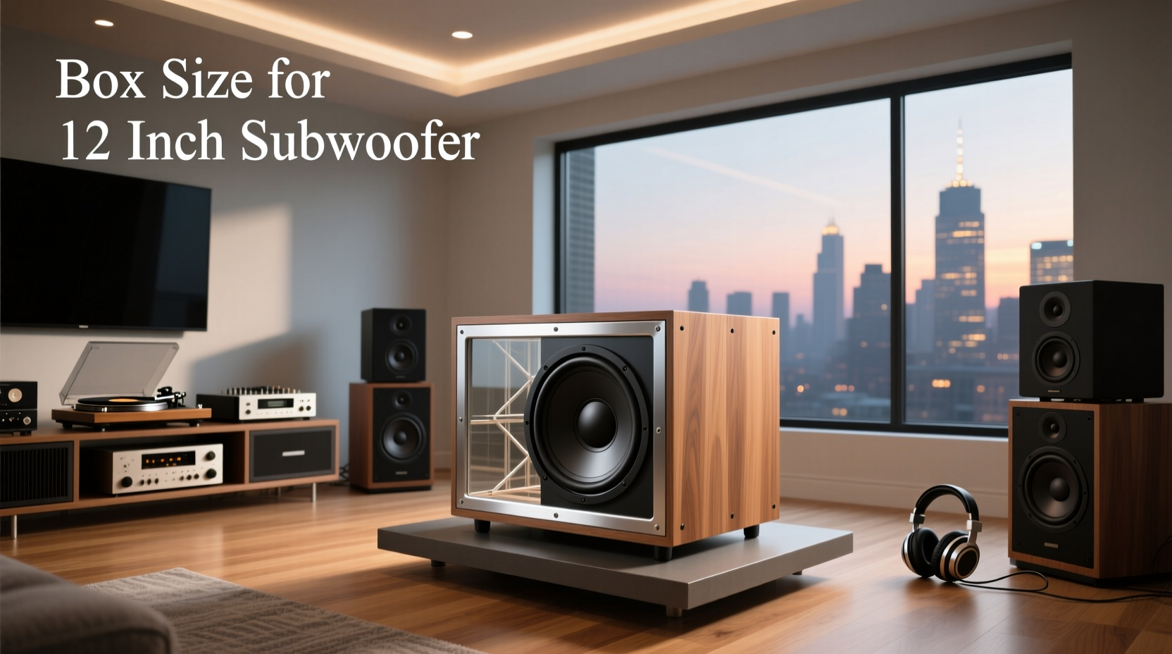 Dual 12-inch ported subwoofer box with front-firing ports and heavy bracing