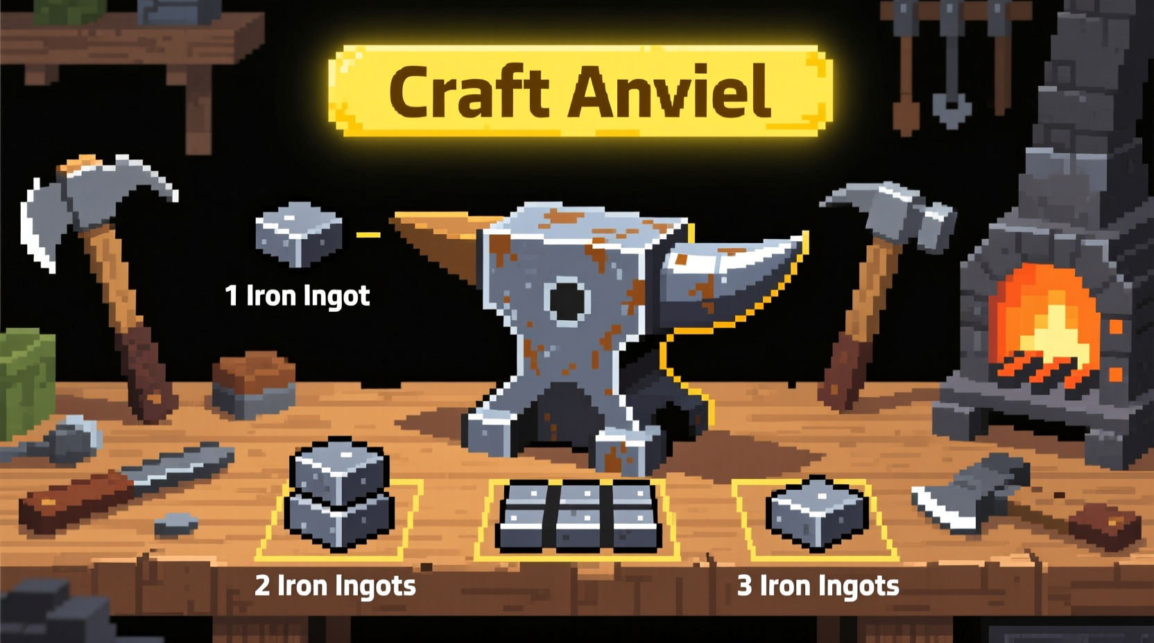 how to craft anvil in minecraft