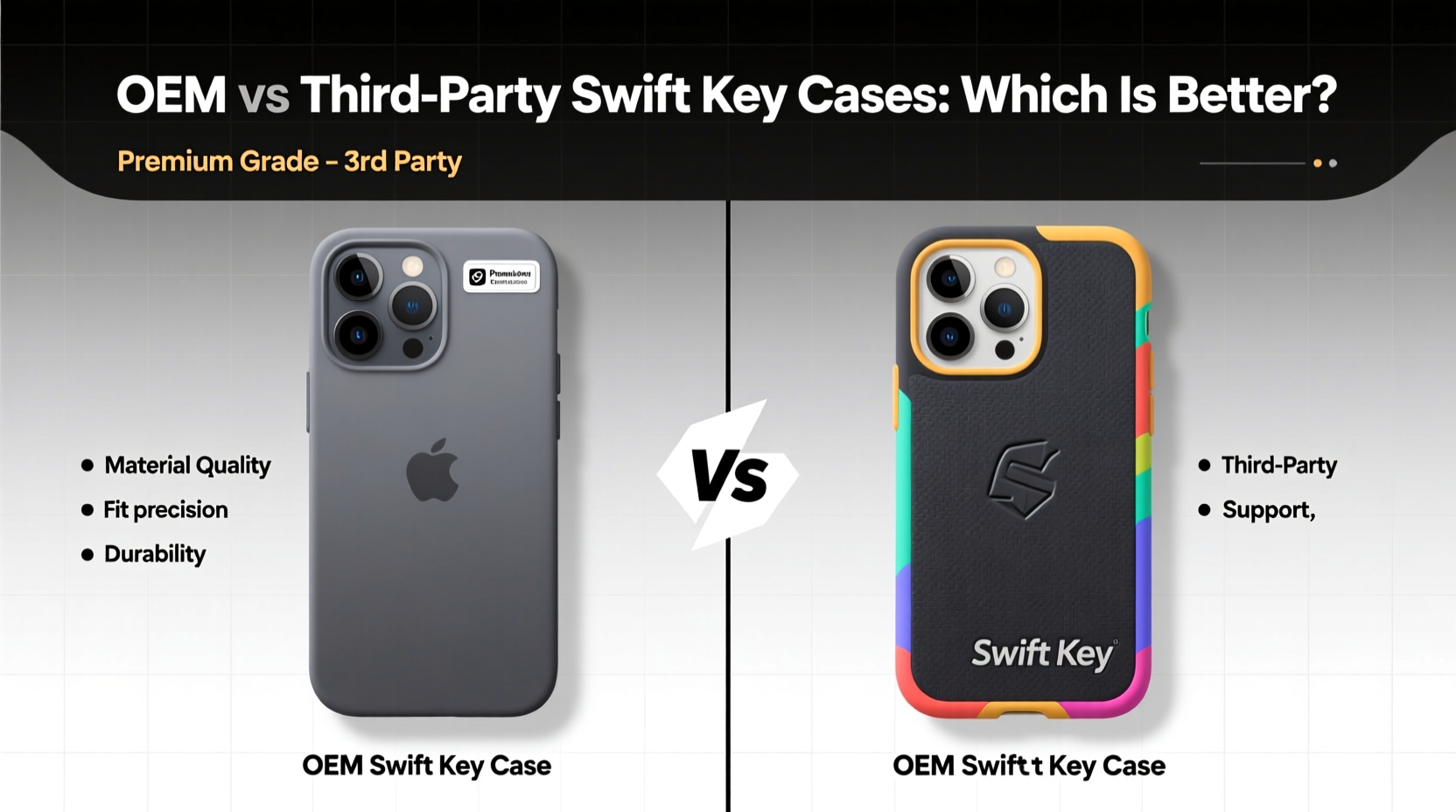 swift key case oem vs third party
