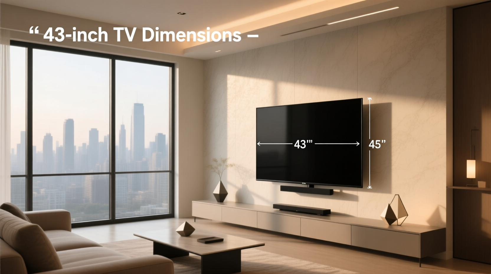 43 inch tv dimensions exact width, height depth guide