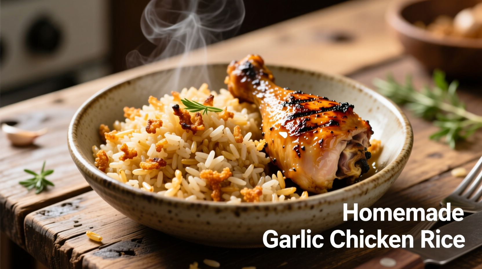 garlic rice and chicken
