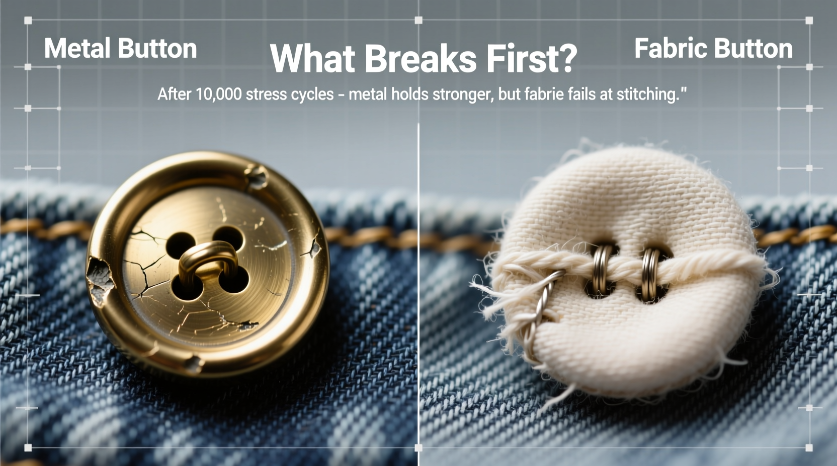 are metal buttons actually more durable than fabric ones what breaks first