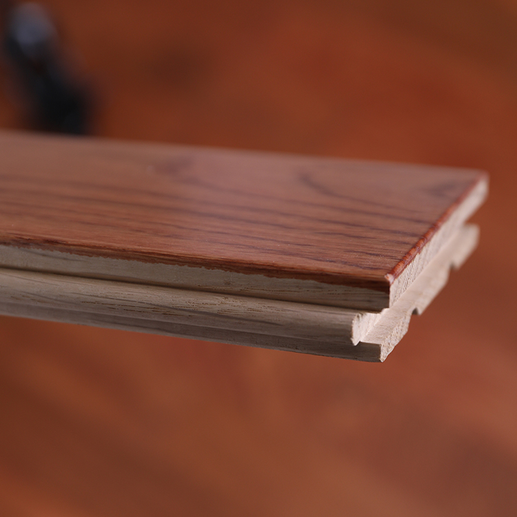 18mm Natural Solid Wood Smooth UV Lacquered Oak Hardwood Flooring