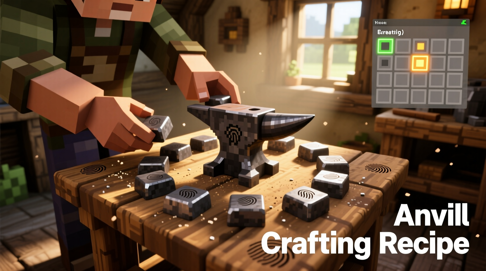 how to craft a anvil in minecraft