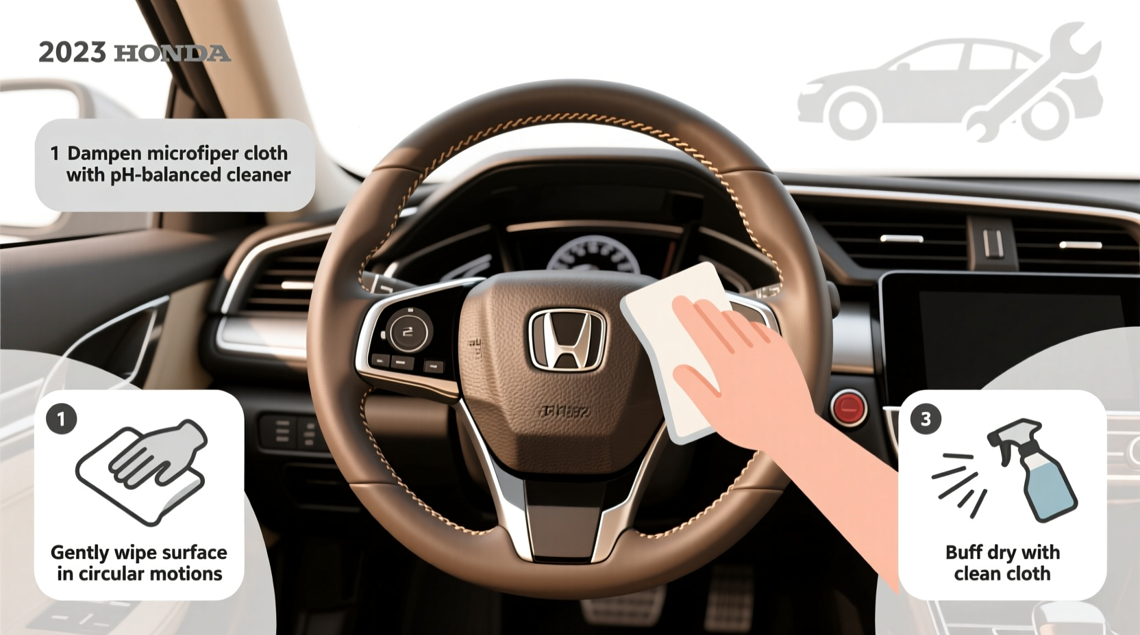 civic 11th gen steering wheel clean