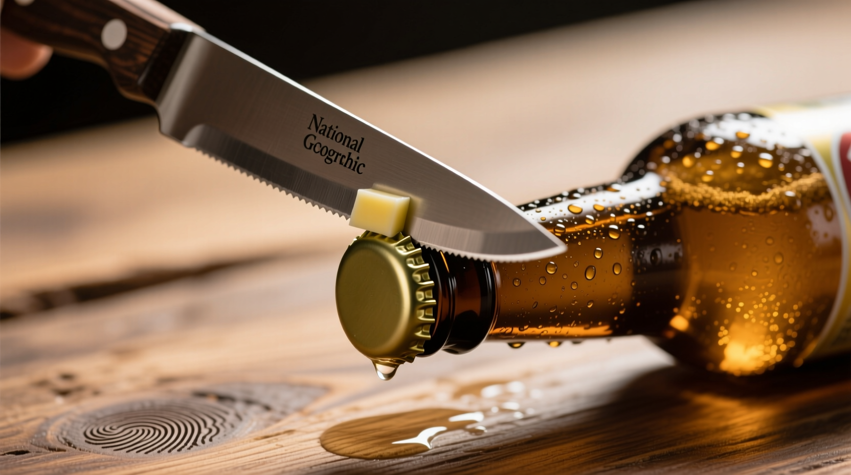 open a beer bottle with a butter knife