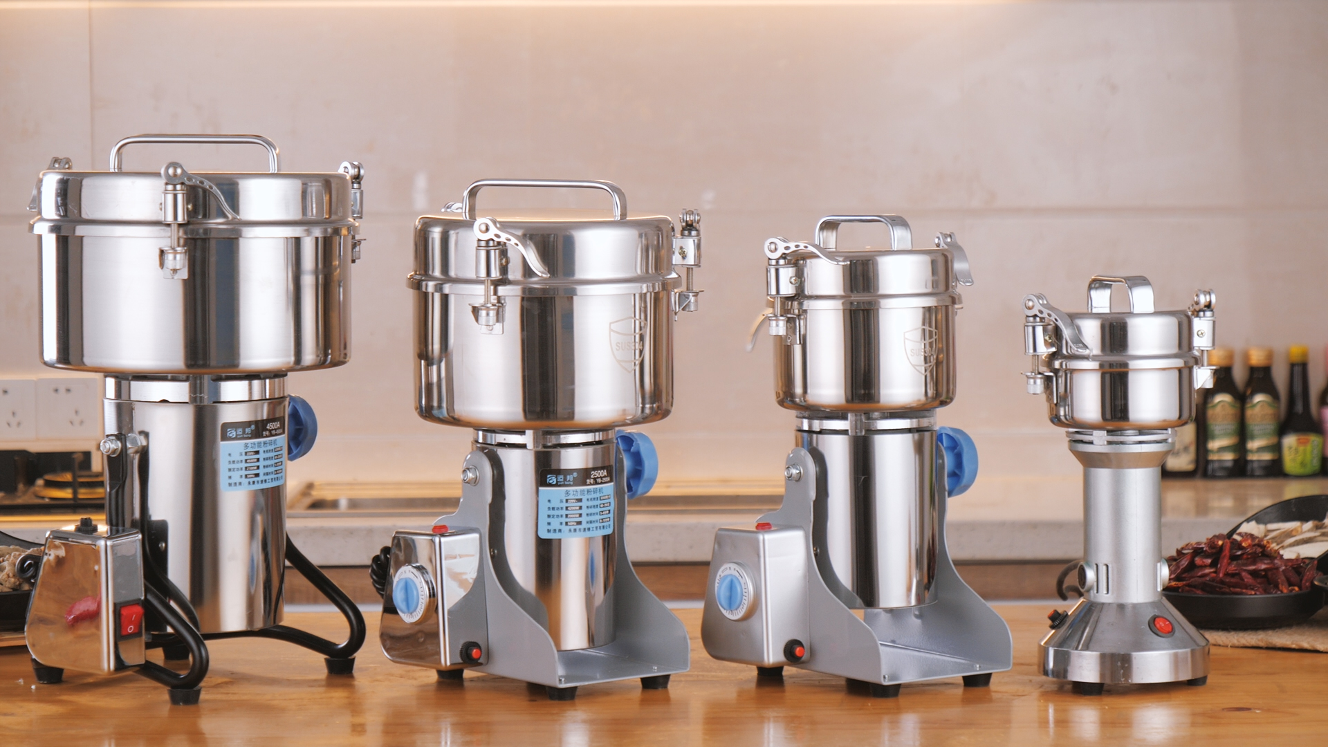 4500g stainless steel industrial food grinder seasom mini flour machine