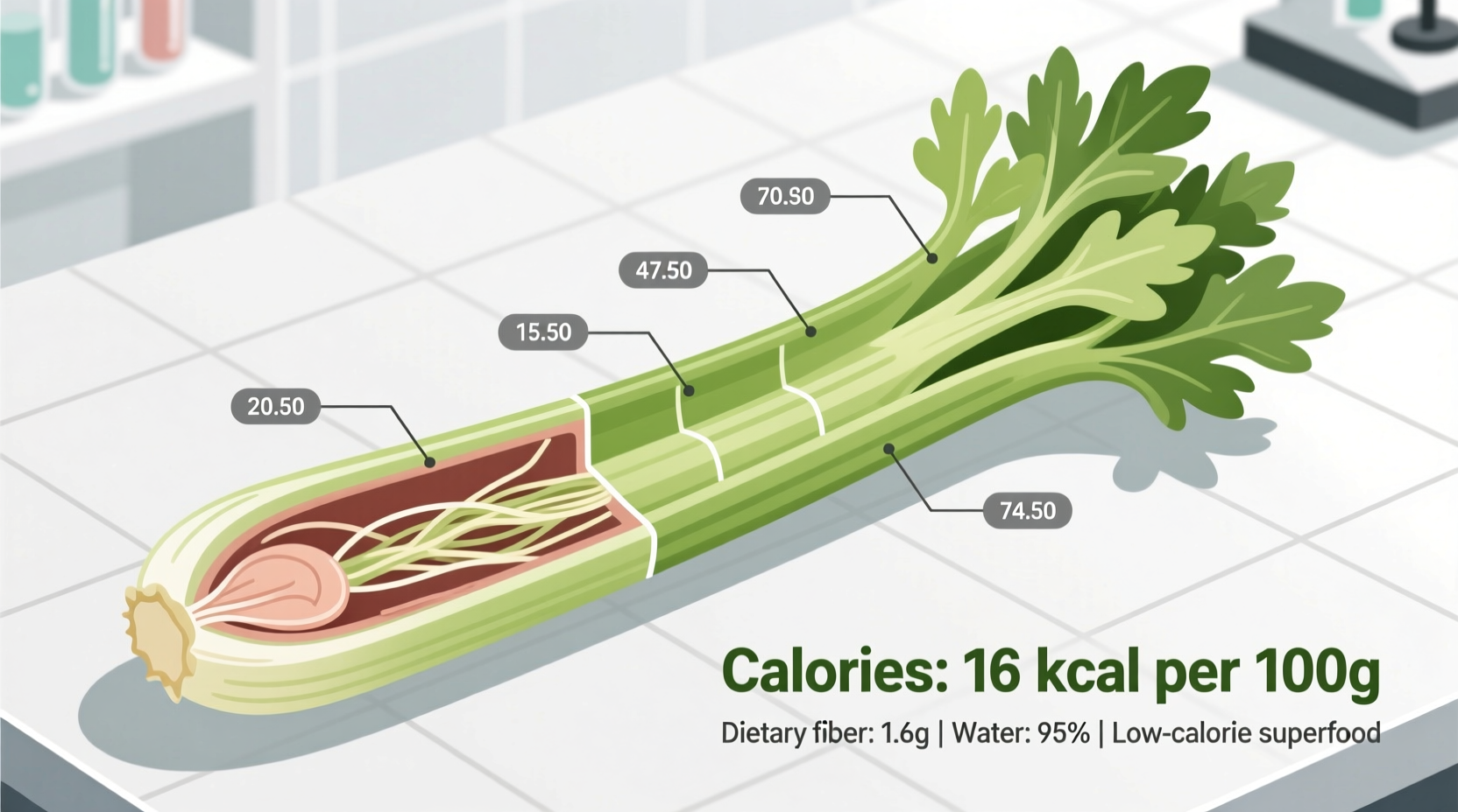 how many calories in celery