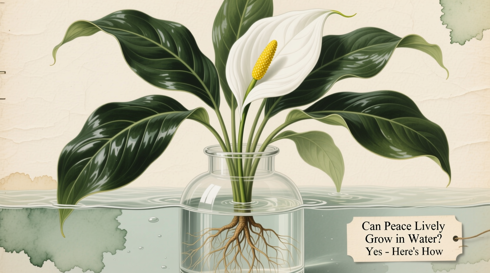 can peace lily grow in water