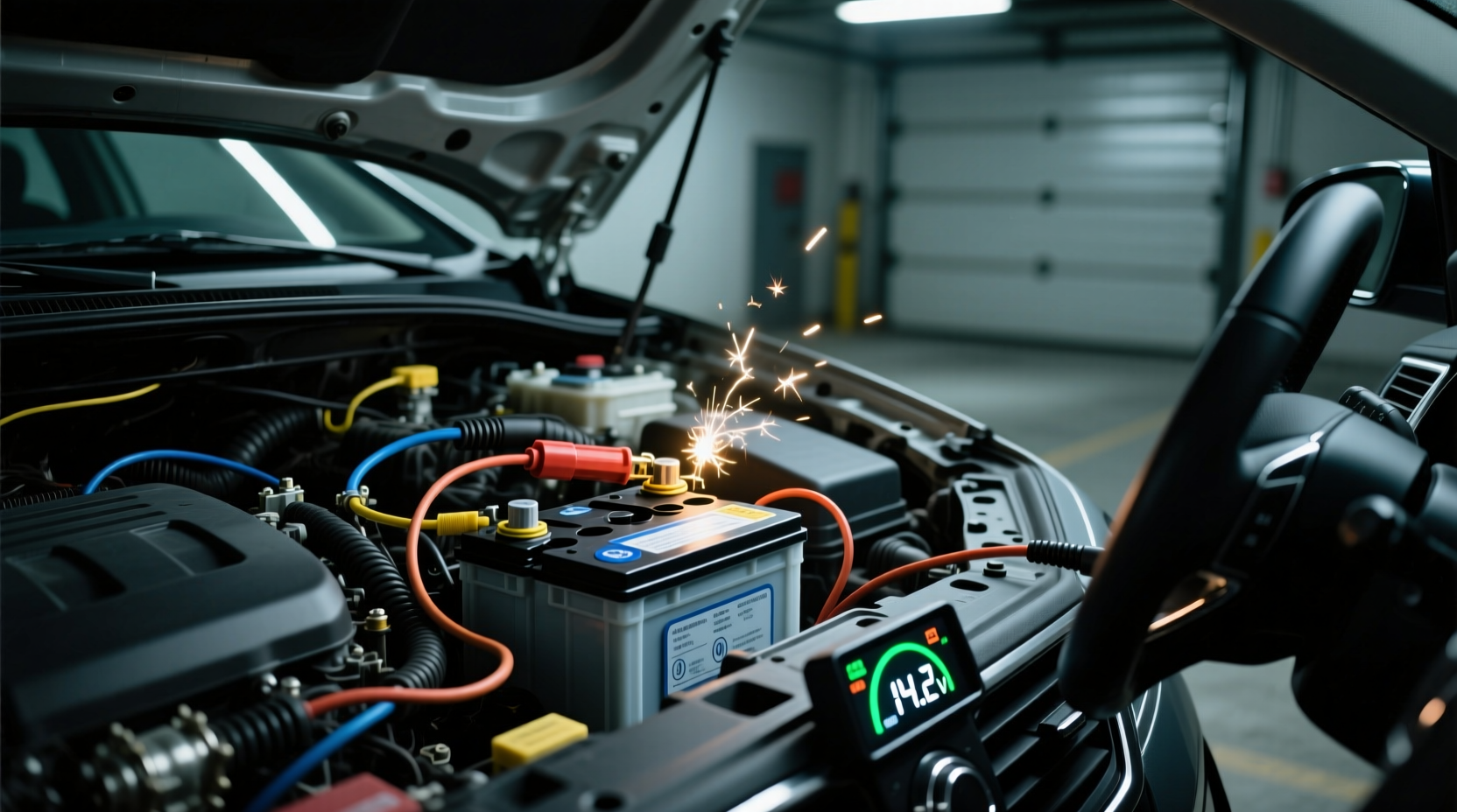 does a car battery charge while driving