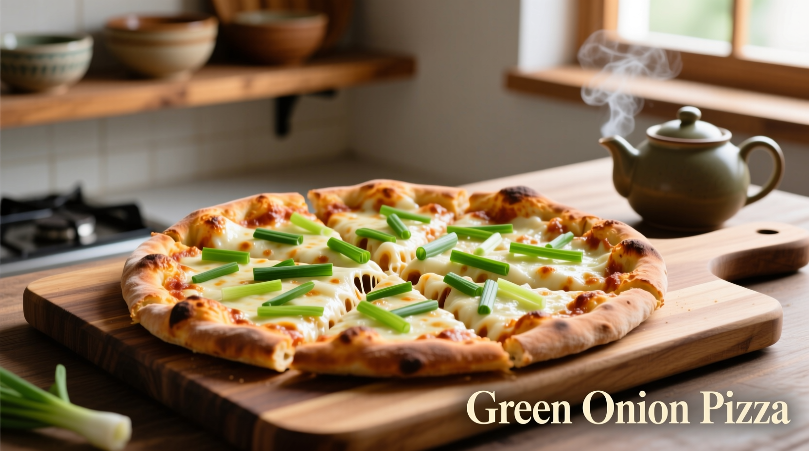 green onion pizza