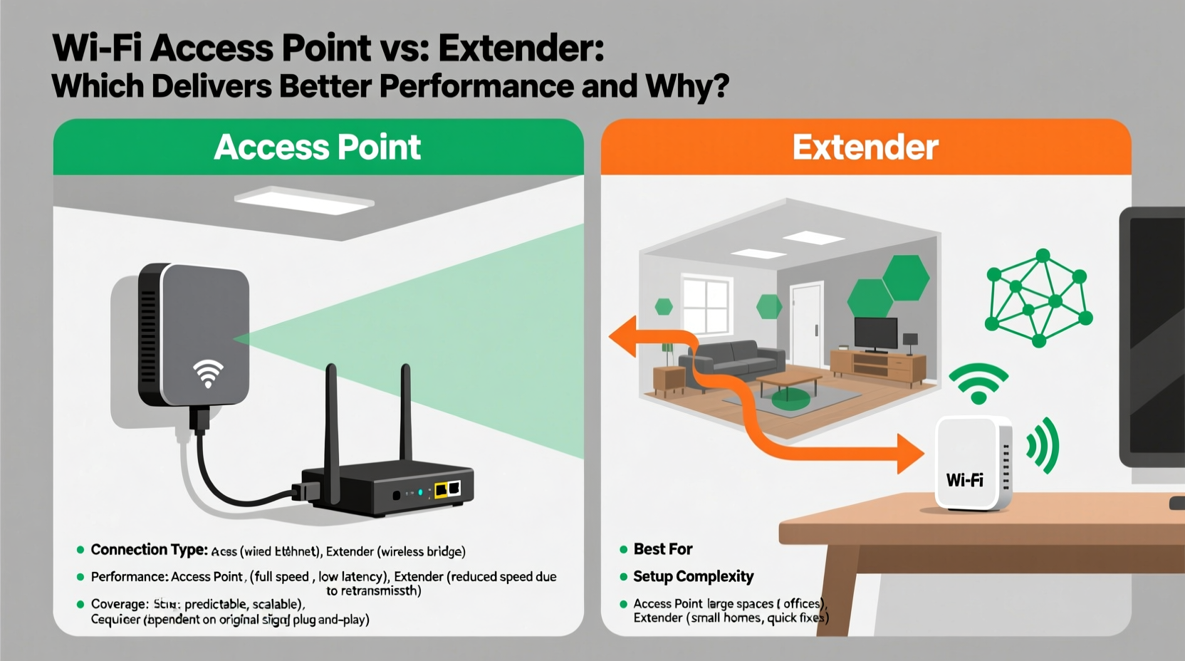 access point vs extender which one actually gives you better wifi and why