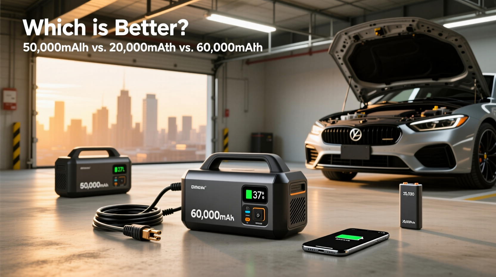 How to Choose Car Jump Starter 60000 Mah, Which Is Better: 50000mAh or 20000mAh?
