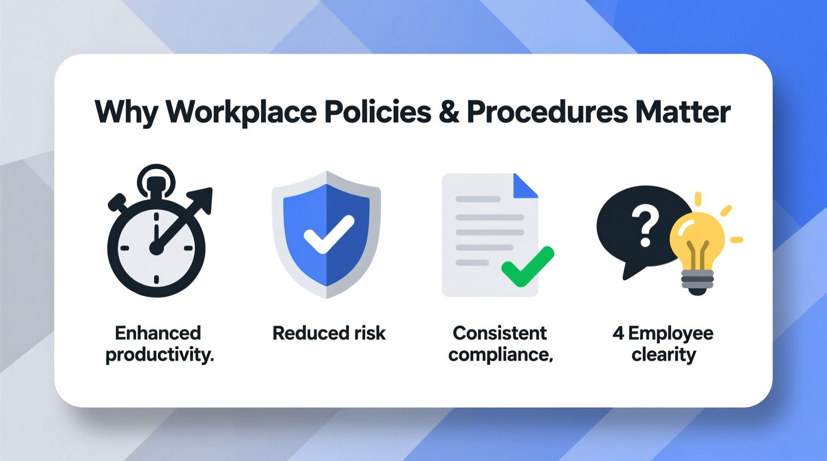 why workplace policies procedures matter key benefits