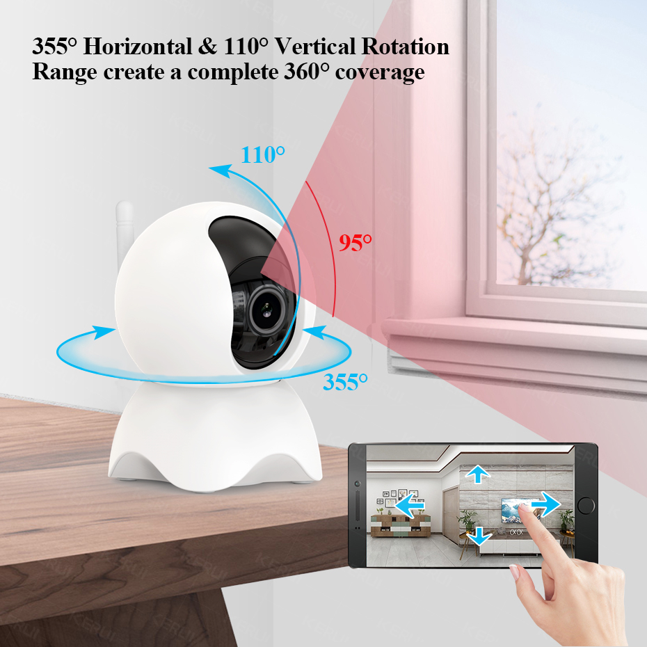355o Horizontal & 110o Vertical RotationRange create a complete 360&deg; coverage