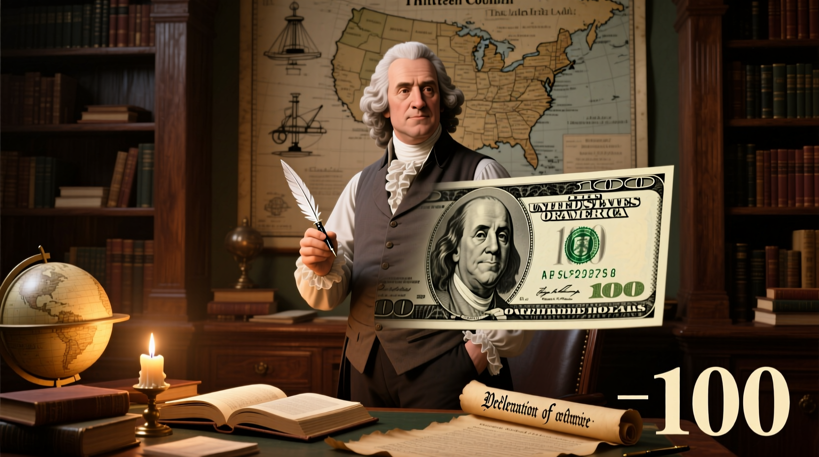 why is benjamin franklin on the 100 bill history reasons