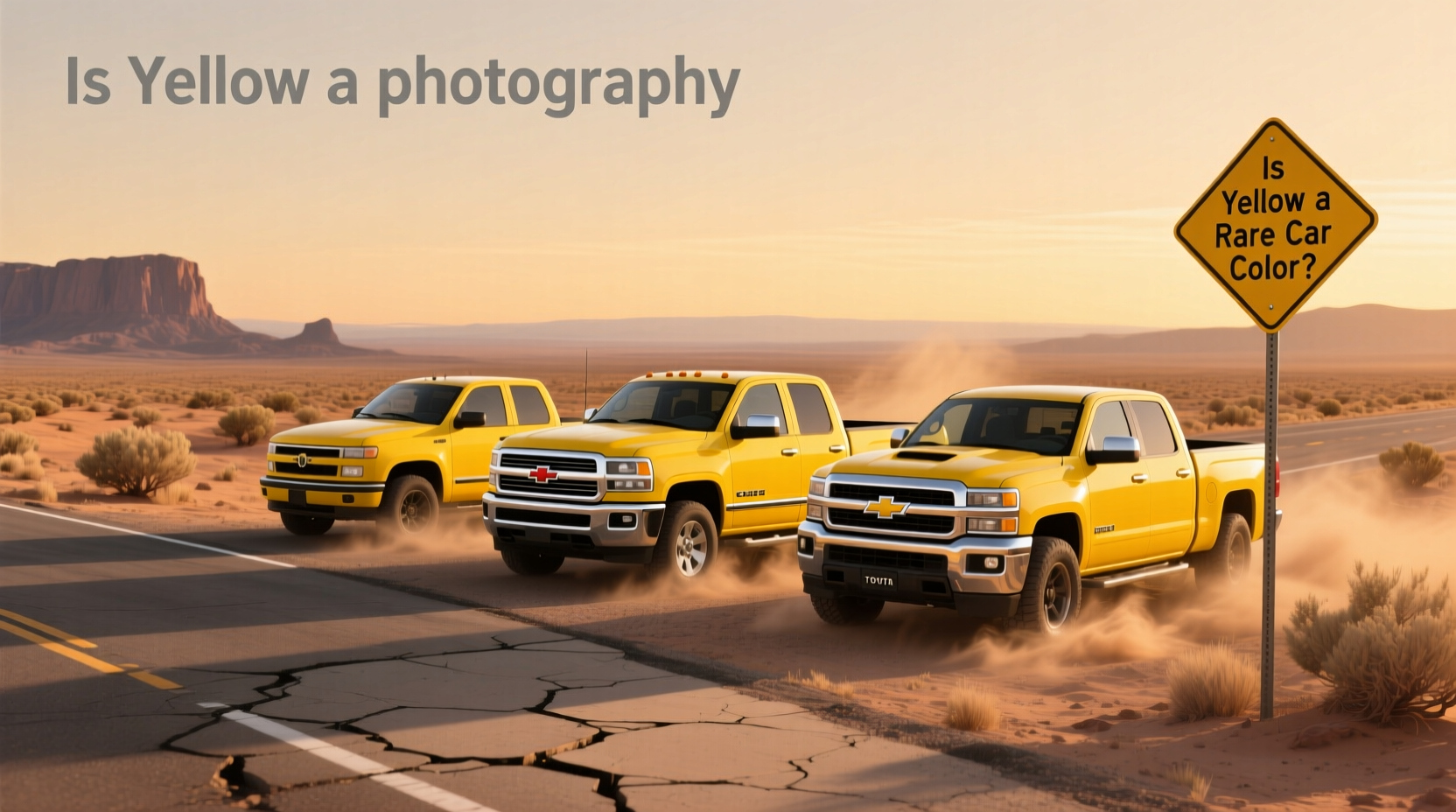 Close-up view of yellow pickup truck grille with black frame and LED lights
