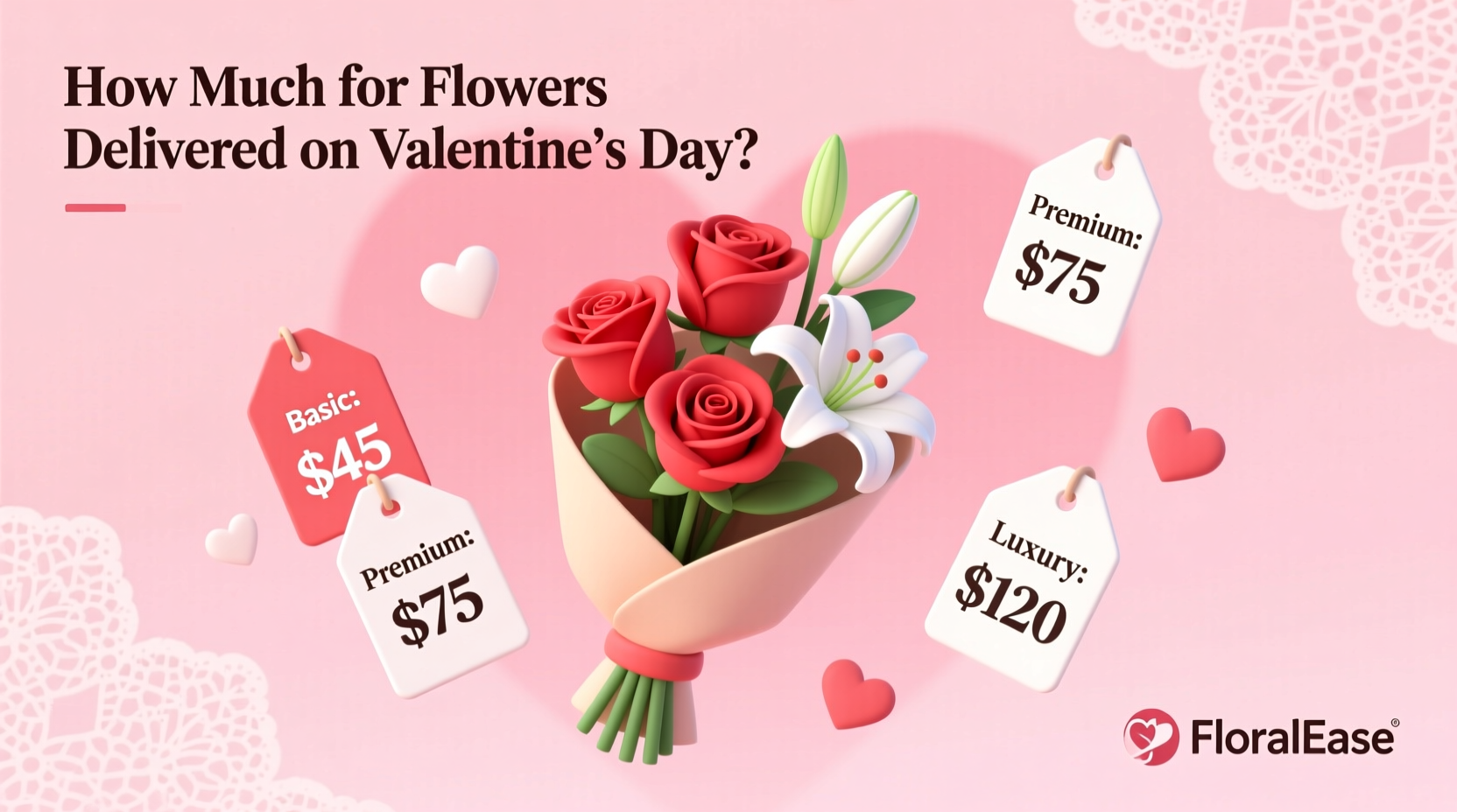 how much for flowers delivered on valentines day